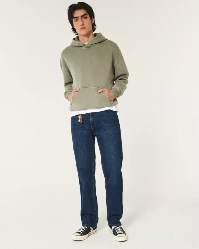 Dark Wash Loose Jeans,Dark Wash Loose Jeans