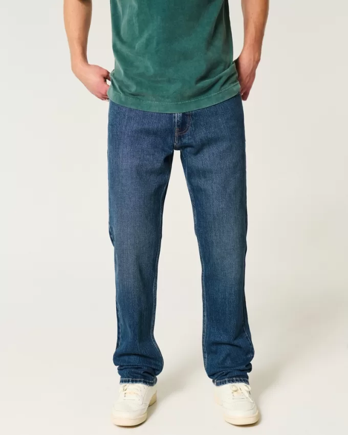 Dark Wash Slim Straight Jeans,Dark Wash Slim Straight Jeans