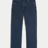 Dark Wash Straight Jeans,Dark Wash Straight Jeans