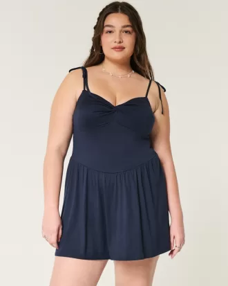 Drop-Waist Knit Mini Dress,Drop-Waist Knit Mini Dress