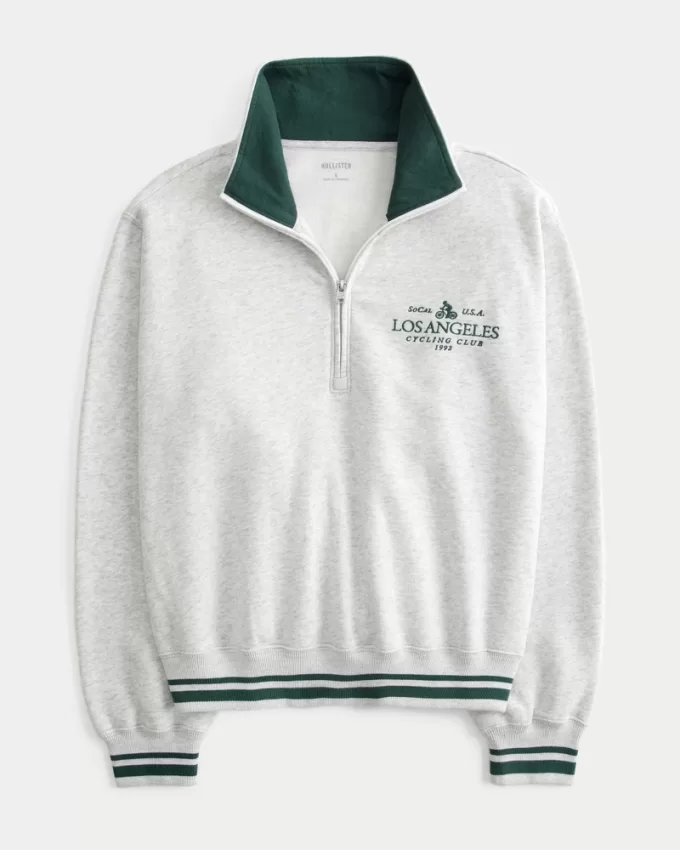Easy Boston LA Cycling Club Graphic Half-Zip Sweatshirt,Easy Boston LA Cycling Club Graphic Half-Zip Sweatshirt Easy Boston LA Cycling Club Graphic Half-Zip Sweatshirt,Easy Boston LA Cycling Club Graphic Half-Zip Sweatshirt