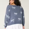 Easy Bow Graphic Off-the-Shoulder Sweater,Easy Bow Graphic Off-the-Shoulder Sweater Easy Bow Graphic Off-the-Shoulder Sweater,Easy Bow Graphic Off-the-Shoulder Sweater