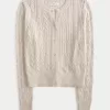 Easy Cable-Knit Crew Cardigan,Easy Cable-Knit Crew Cardigan Easy Cable-Knit Crew Cardigan,Easy Cable-Knit Crew Cardigan