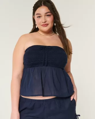 Easy Crochet-Style Babydoll Top,Easy Crochet-Style Babydoll Top