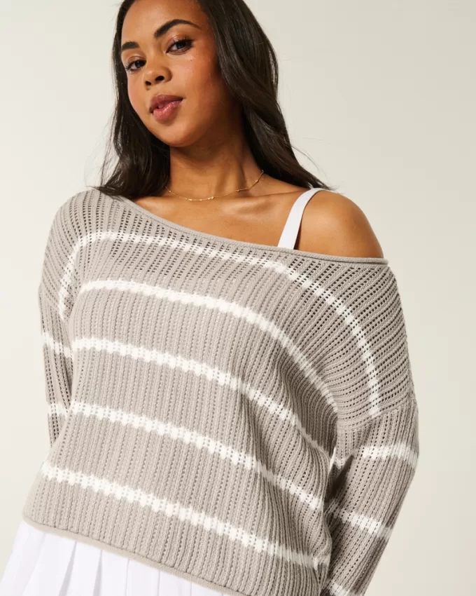 Easy Crochet-Style Sweater,Easy Crochet-Style Sweater