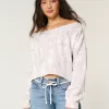 Easy Double Off-the-Shoulder Camo Pattern Sweatshirt,Easy Double Off-the-Shoulder Camo Pattern Sweatshirt