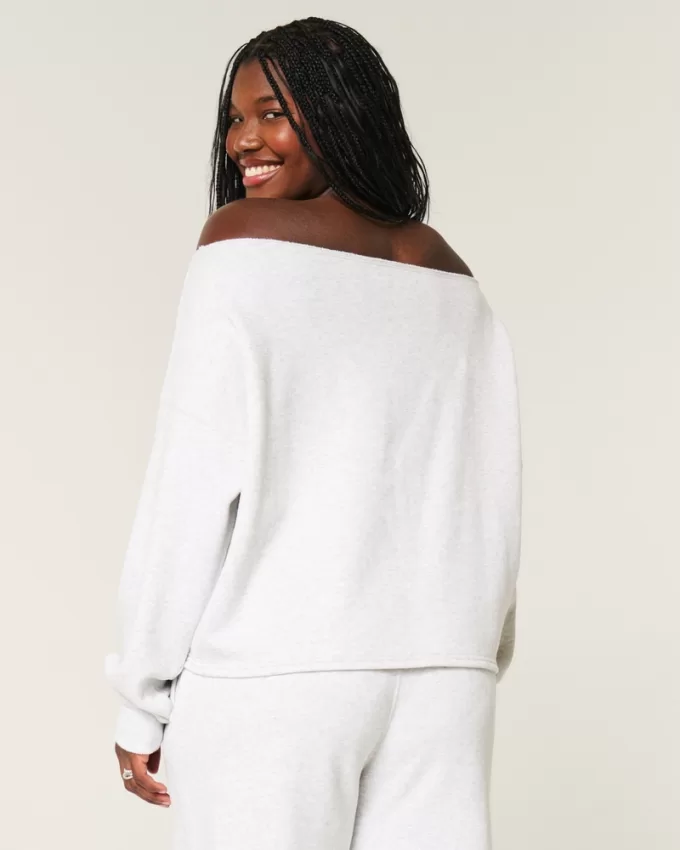 Easy Double Off-the-Shoulder Sweatshirt,Easy Double Off-the-Shoulder Sweatshirt Easy Double Off-the-Shoulder Sweatshirt,Easy Double Off-the-Shoulder Sweatshirt