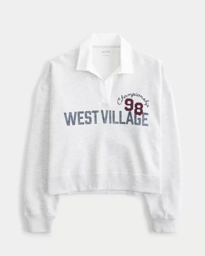 Easy Fleece West Village Graphic Rugby Polo,Easy Fleece West Village Graphic Rugby Polo