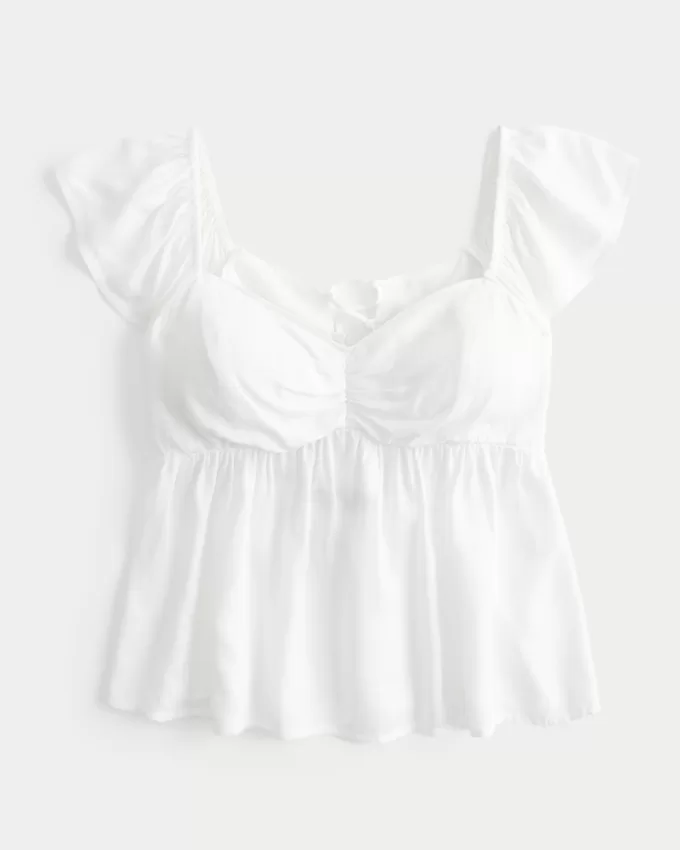 Easy Flutter Sleeve Babydoll Top,Easy Flutter Sleeve Babydoll Top Easy Flutter Sleeve Babydoll Top,Easy Flutter Sleeve Babydoll Top