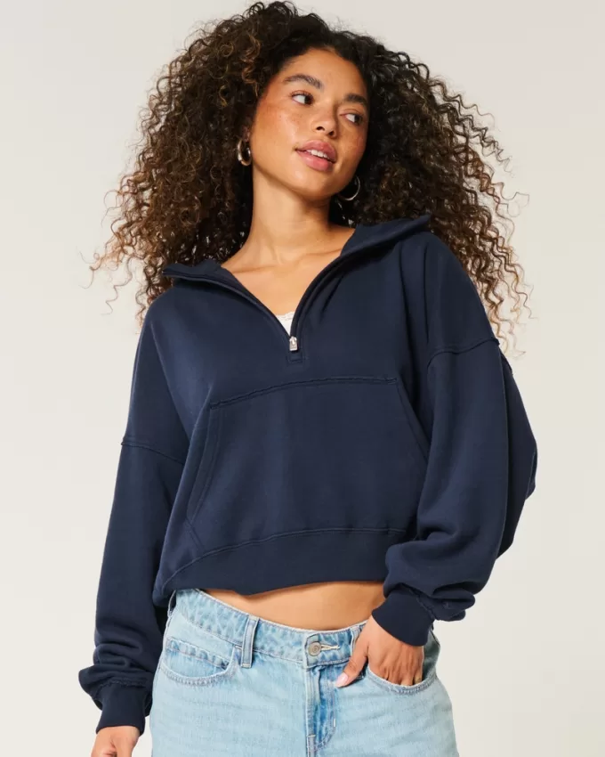 Easy Half-Zip Hoodie,Easy Half-Zip Hoodie