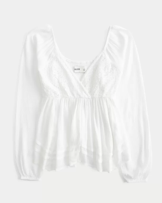 Easy Lace Bust Babydoll Top,Easy Lace Bust Babydoll Top