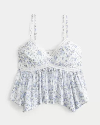 Easy Lace Trim Babydoll Top,Easy Lace Trim Babydoll Top