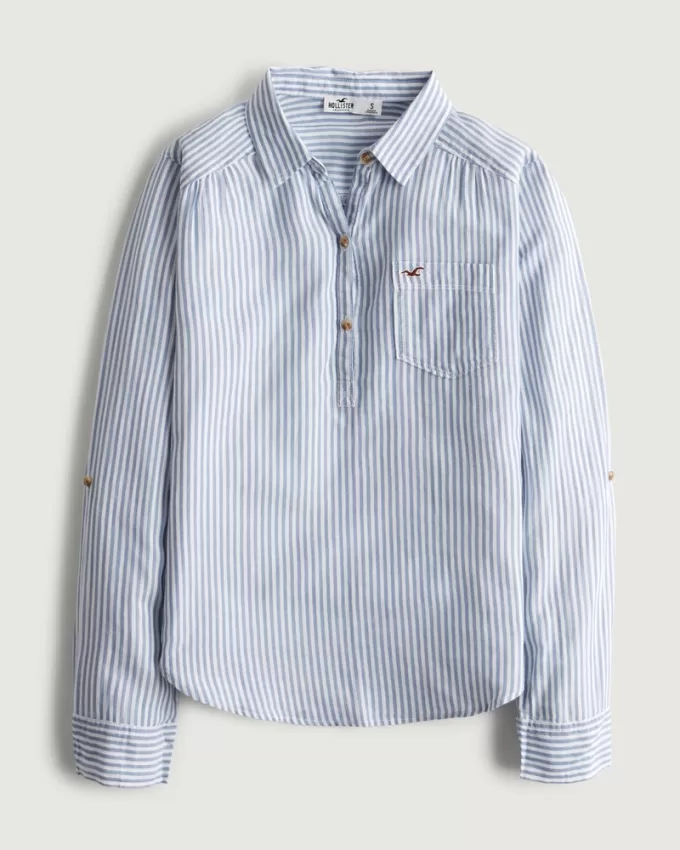 Easy Lightweight Cotton Popover Shirt,Easy Lightweight Cotton Popover Shirt