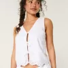 Easy Linen-Blend Tie-Front Vest,Easy Linen-Blend Tie-Front Vest