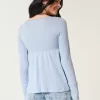 Easy Long-Sleeve Pointelle Babydoll Top,Easy Long-Sleeve Pointelle Babydoll Top Easy Long-Sleeve Pointelle Babydoll Top,Easy Long-Sleeve Pointelle Babydoll Top