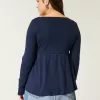 Easy Long-Sleeve Pointelle Babydoll Top,Easy Long-Sleeve Pointelle Babydoll Top Easy Long-Sleeve Pointelle Babydoll Top,Easy Long-Sleeve Pointelle Babydoll Top