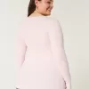 Easy Long-Sleeve Square-Neck Babydoll Top,Easy Long-Sleeve Square-Neck Babydoll Top