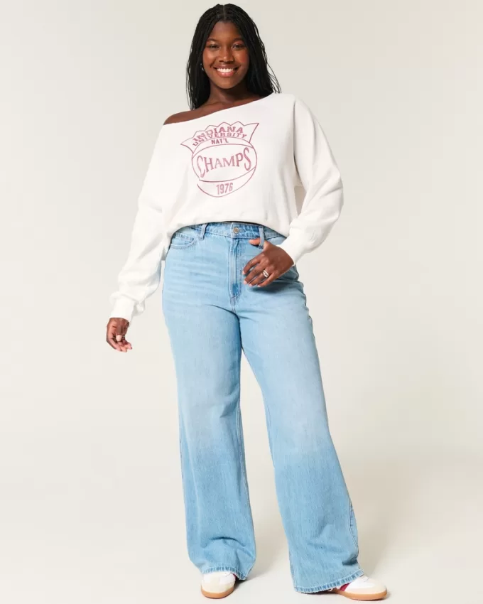 Easy Off-the-Shoulder Indiana University Graphic Sweatshirt,Easy Off-the-Shoulder Indiana University Graphic Sweatshirt Easy Off-the-Shoulder Indiana University Graphic Sweatshirt,Easy Off-the-Shoulder Indiana University Graphic Sweatshirt