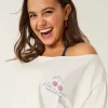 Easy Off-the-Shoulder Kittie’s Diner Graphic Tee,Easy Off-the-Shoulder Kittie’s Diner Graphic Tee