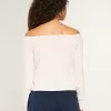 Easy Off-the-Shoulder London Graphic Tee,Easy Off-the-Shoulder London Graphic Tee