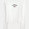Easy Off-the-Shoulder London Graphic Tee,Easy Off-the-Shoulder London Graphic Tee