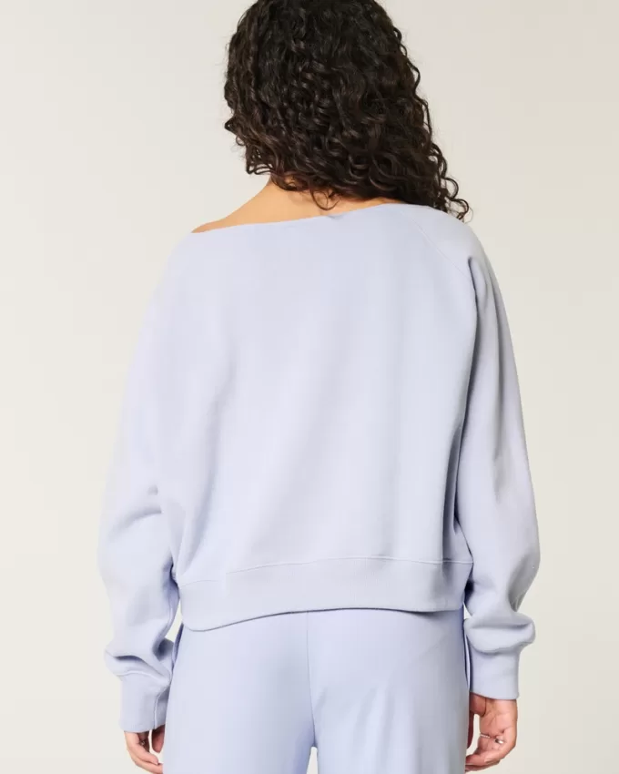 Easy Off-the-Shoulder NYC Graphic Sweatshirt,Easy Off-the-Shoulder NYC Graphic Sweatshirt