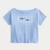 Easy Off-the-Shoulder Nassau Graphic Tee,Easy Off-the-Shoulder Nassau Graphic Tee