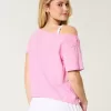 Easy Off-the-Shoulder Snoopy Graphic Tee,Easy Off-the-Shoulder Snoopy Graphic Tee Easy Off-the-Shoulder Snoopy Graphic Tee,Easy Off-the-Shoulder Snoopy Graphic Tee