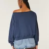 Easy Off-the-Shoulder UConn Huskies Graphic Sweatshirt,Easy Off-the-Shoulder UConn Huskies Graphic Sweatshirt