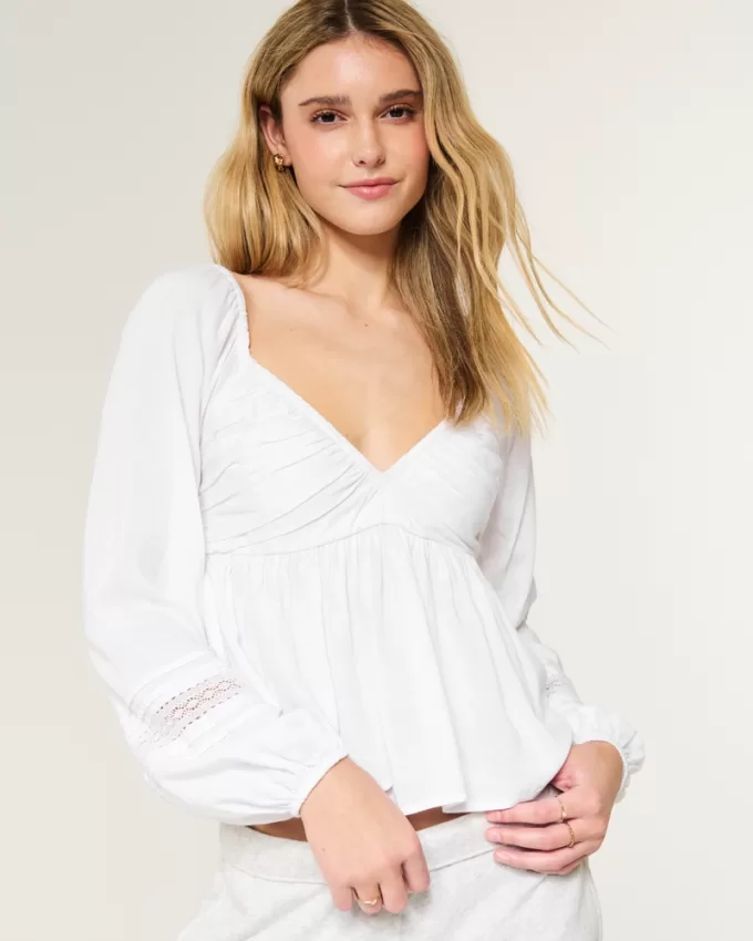 Easy Ruched Bust Babydoll Top,Easy Ruched Bust Babydoll Top Easy Ruched Bust Babydoll Top,Easy Ruched Bust Babydoll Top
