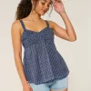 Easy Ruched Chiffon Babydoll Top,Easy Ruched Chiffon Babydoll Top