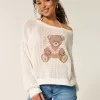 Easy Stitchy Graphic Slouchy Crew Sweater,Easy Stitchy Graphic Slouchy Crew Sweater