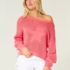Easy Stitchy Graphic Slouchy Crew Sweater,Easy Stitchy Graphic Slouchy Crew Sweater