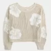Easy Stitchy Graphic Slouchy Crew Sweater,Easy Stitchy Graphic Slouchy Crew Sweater