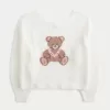 Easy Stitchy Graphic Slouchy Crew Sweater,Easy Stitchy Graphic Slouchy Crew Sweater