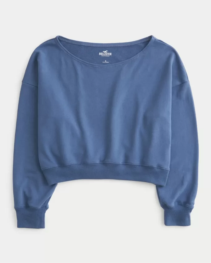 Easy Terry Off-the-Shoulder Sweatshirt,Easy Terry Off-the-Shoulder Sweatshirt Easy Terry Off-the-Shoulder Sweatshirt,Easy Terry Off-the-Shoulder Sweatshirt