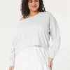 Easy Terry Off-the-Shoulder Sweatshirt,Easy Terry Off-the-Shoulder Sweatshirt