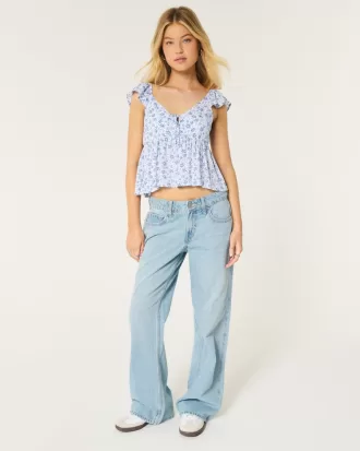 Easy Tie-Front Babydoll Top,Easy Tie-Front Babydoll Top Easy Tie-Front Babydoll Top,Easy Tie-Front Babydoll Top