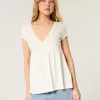 Easy Wrap-Front Babydoll Top,Easy Wrap-Front Babydoll Top