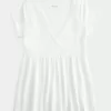 Easy Wrap-Front Babydoll Top,Easy Wrap-Front Babydoll Top