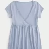 Easy Wrap-Front Babydoll Top,Easy Wrap-Front Babydoll Top