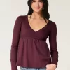 Easy Wrap-Front Babydoll Top,Easy Wrap-Front Babydoll Top Easy Wrap-Front Babydoll Top,Easy Wrap-Front Babydoll Top