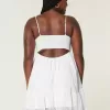 Embroidered Asymmetrical Hem Mini Dress,Embroidered Asymmetrical Hem Mini Dress