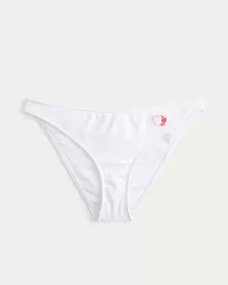 Embroidered Low-Rise Cheeky Bikini Bottom,Embroidered Low-Rise Cheeky Bikini Bottom