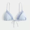 Embroidered Triangle Bikini Top,Embroidered Triangle Bikini Top