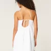 Eyelet Shift Mini Dress,Eyelet Shift Mini Dress