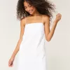 Eyelet Shift Mini Dress,Eyelet Shift Mini Dress