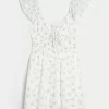 Flutter Sleeve Double-Tie Skort Dress,Flutter Sleeve Double-Tie Skort Dress Flutter Sleeve Double-Tie Skort Dress,Flutter Sleeve Double-Tie Skort Dress