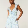 Flutter Sleeve Double-Tie Skort Dress,Flutter Sleeve Double-Tie Skort Dress Flutter Sleeve Double-Tie Skort Dress,Flutter Sleeve Double-Tie Skort Dress