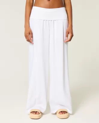 Foldover Waist Super Baggy Pants,Foldover Waist Super Baggy Pants